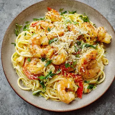 Cremige Knoblauch-Garnelen-Spaghetti: Einfaches Rezept