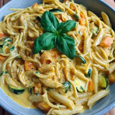 Cremige Pasta mit Gemüsesauce: Schnelles Familienrezept