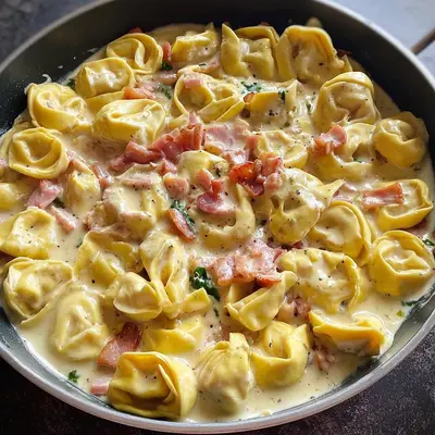 Cremige Tortellini mit Truthahnschinken Dein schnelles Glück