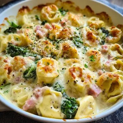 Cremiger Tortellini Auflauf in Sahnesoße