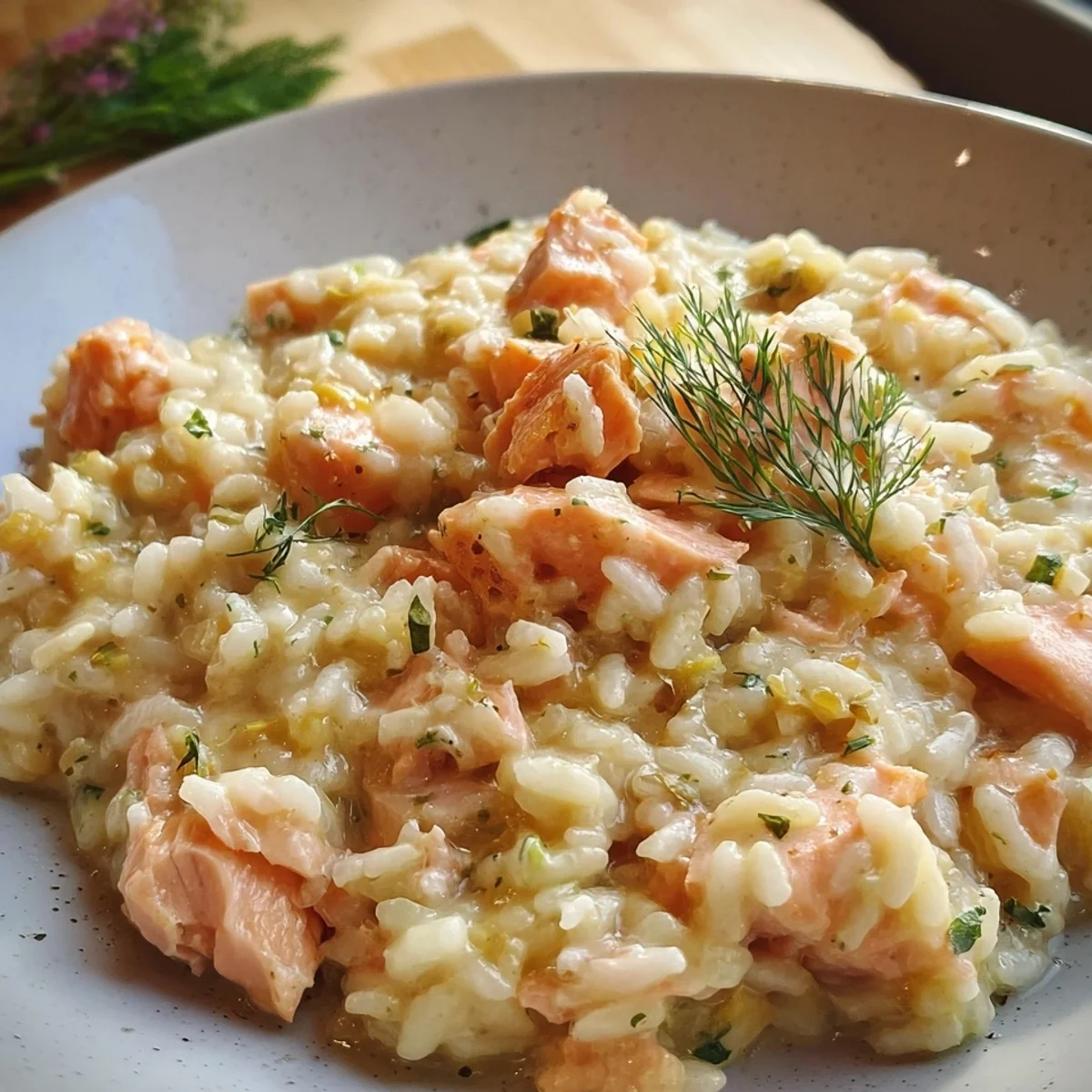 Cremiges Lachs Risotto: Einfaches italienisches Rezept
