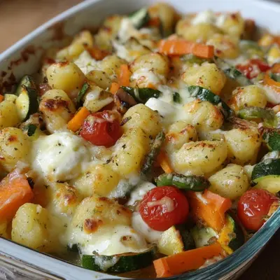 Gnocchi Auflauf mit buntem Gemüse: Einfach & lecker