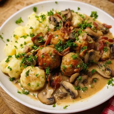 Jägerklößchen mit Champignons: Herzhaft & Familienfreundlich