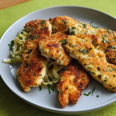 Knusprige Hähnchenfilets mit Kräuterpanade