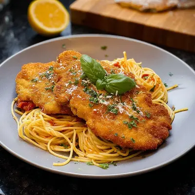Piccata Milanese: Kalbsschnitzel mit Spaghetti für Familien