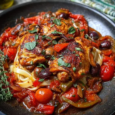 Pikante Hähnchenpfanne Cacciatore: Italienisches Hauptgericht