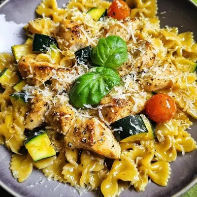 Schnelle Hähnchen-Zucchini-Pasta für die ganze Familie