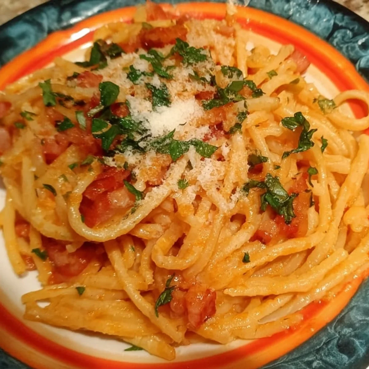 Schnelle sahnige Tomatensauce mit Nudeln: Fix & lecker