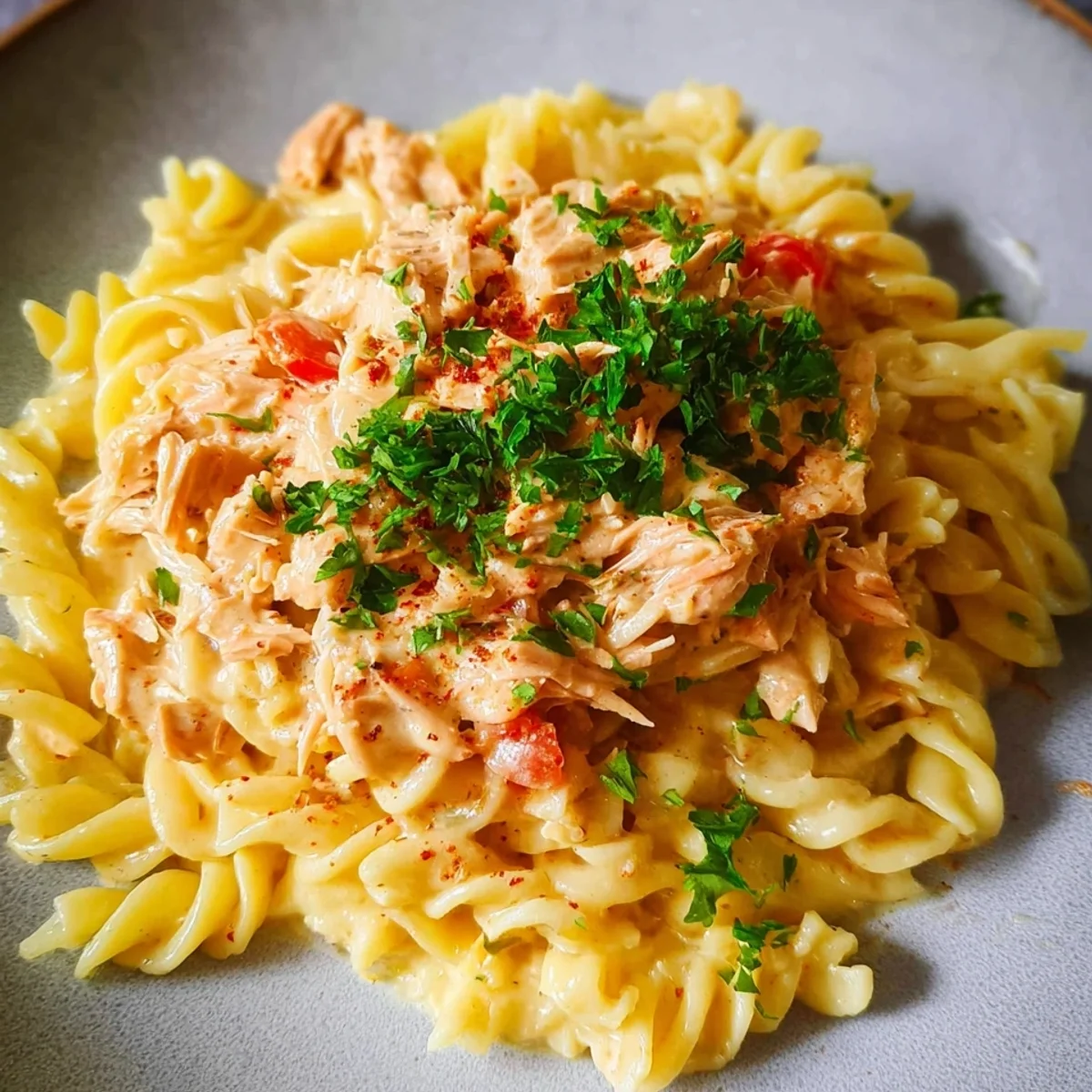 Schnelle Thunfisch-Nudeln in cremiger Soße