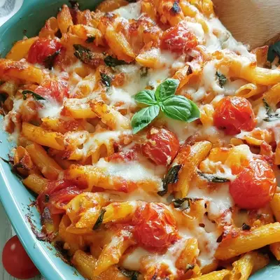 Schneller Nudelauflauf Tomate Mozzarella