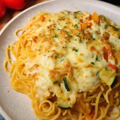 Schneller Spaghetti Auflauf mit Gemüse: Einfach & Lecker