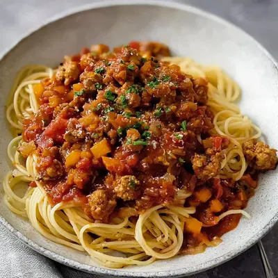 Spaghetti Bolognese mit Putenwürfeln: Lecker & einfach