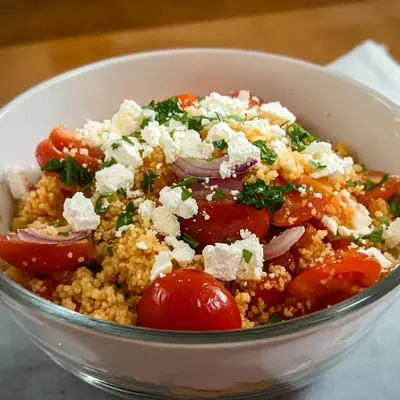 Tomatencouscous mit Feta: Einfaches Veggie-Gericht