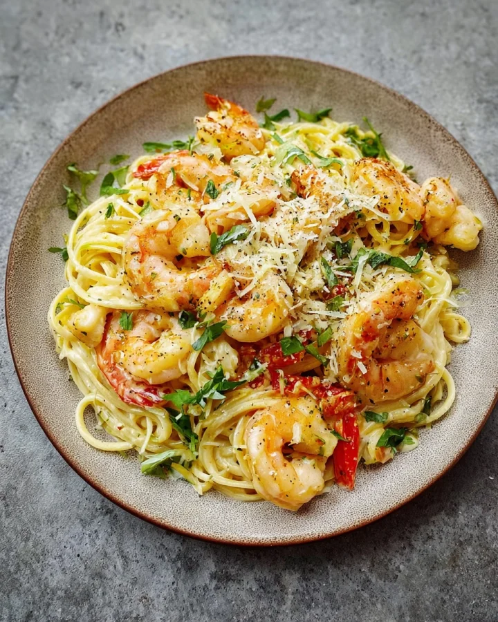 Cremige Knoblauch-Garnelen-Spaghetti: Einfaches Rezept