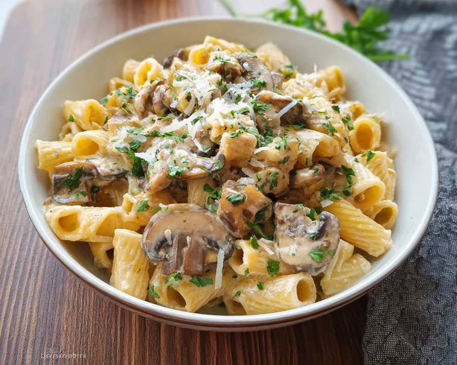 Cremige Pasta mit Champignon-Pilzen: Italienischer Genuss