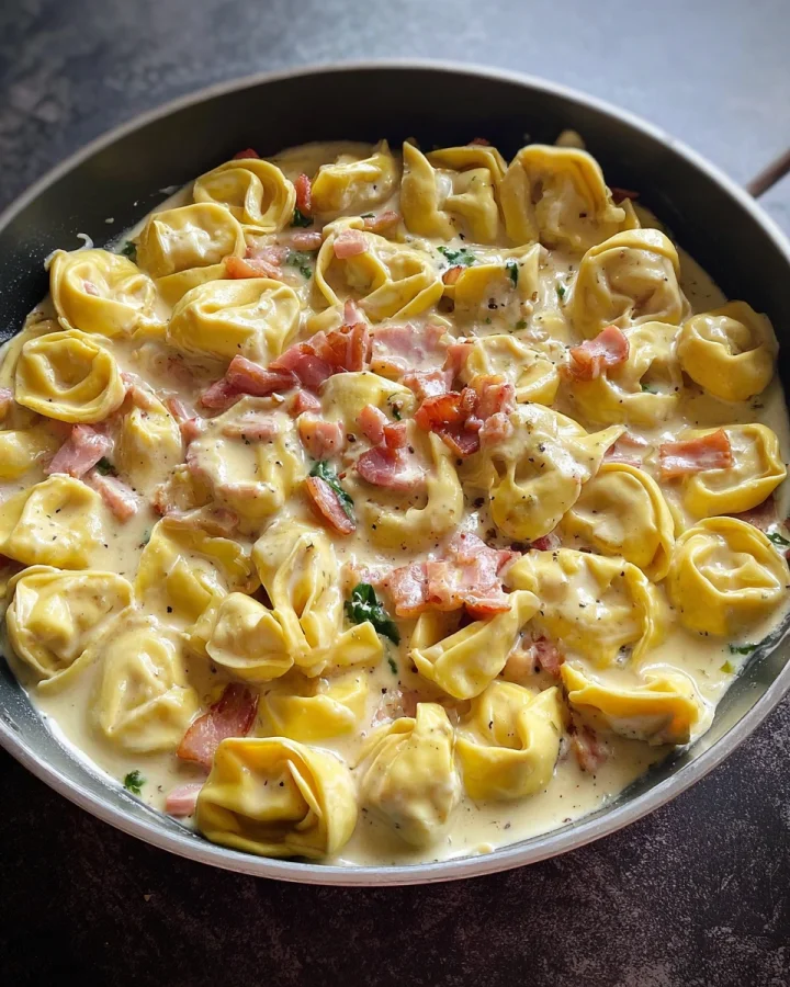 Cremige Tortellini mit Truthahnschinken Dein schnelles Glück