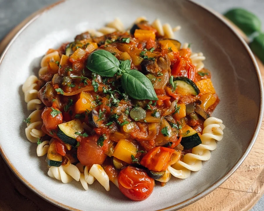 Gesunde Nudeln mit Gemüse-Soße: Einfaches Rezept