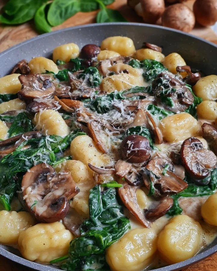 Gnocchi mit Pilzen & Spinat: Schnell & einfach zubereitet