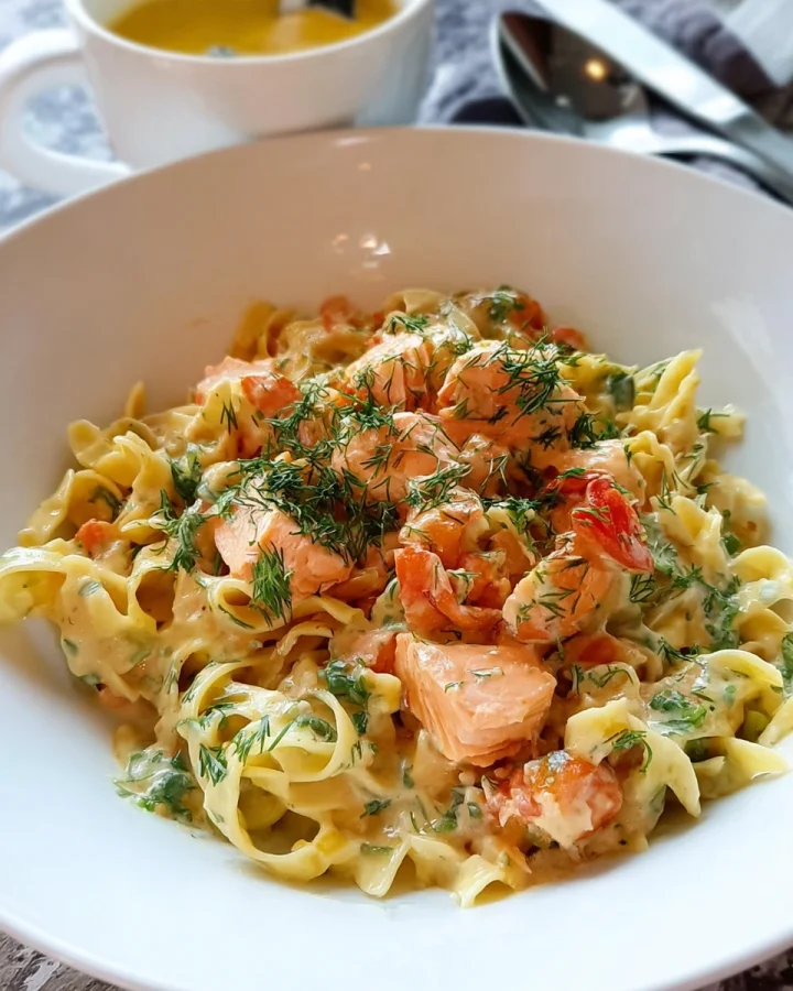 Nudeln mit Lachs Sahne Soße: Einfaches Familienrezept