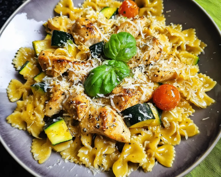 Schnelle Hähnchen-Zucchini-Pasta für die ganze Familie