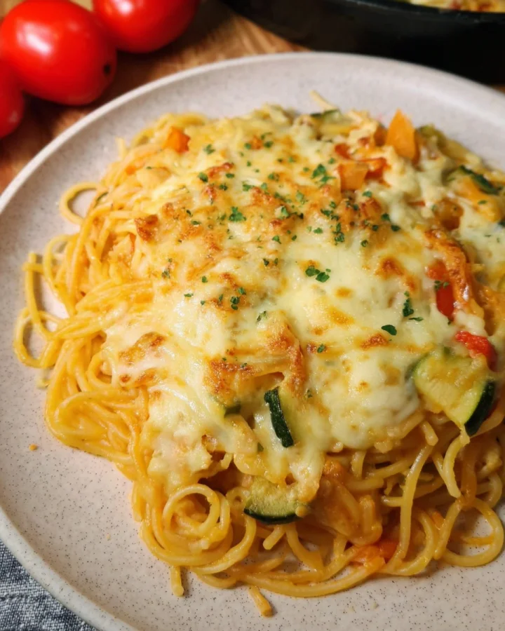 Schneller Spaghetti Auflauf mit Gemüse: Einfach & Lecker