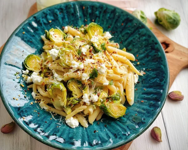 Blitzschnelle Pasta: Rosenkohl & Ricotta in 20 Min.