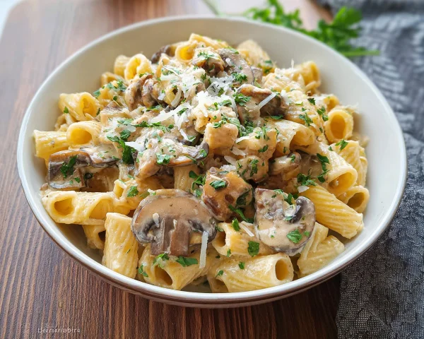 Cremige Pasta mit Champignon-Pilzen: Italienischer Genuss