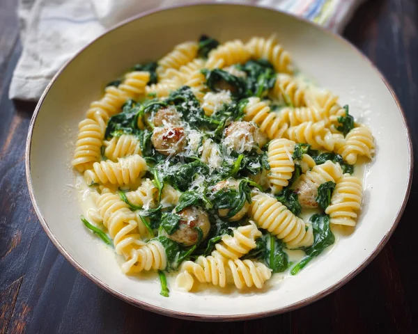 Cremige Spinat-Sahne-Pasta: Einfaches Rezept