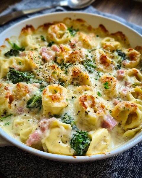 Cremiger Tortellini Auflauf in Sahnesoße