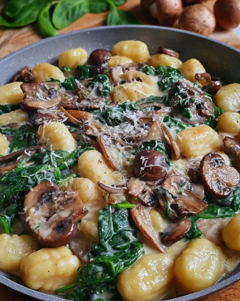 Gnocchi mit Pilzen & Spinat: Schnell & einfach zubereitet