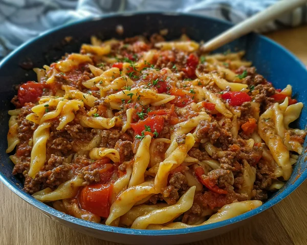 Nudel Hackfleisch Pfanne: Schnell & Lecker Rezept