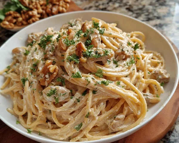 Nudeln in Walnuss Sauce: Schnell & Cremig genießen