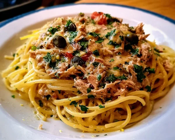 Schnelle Spaghetti mit Zitronen-Thunfischsoße