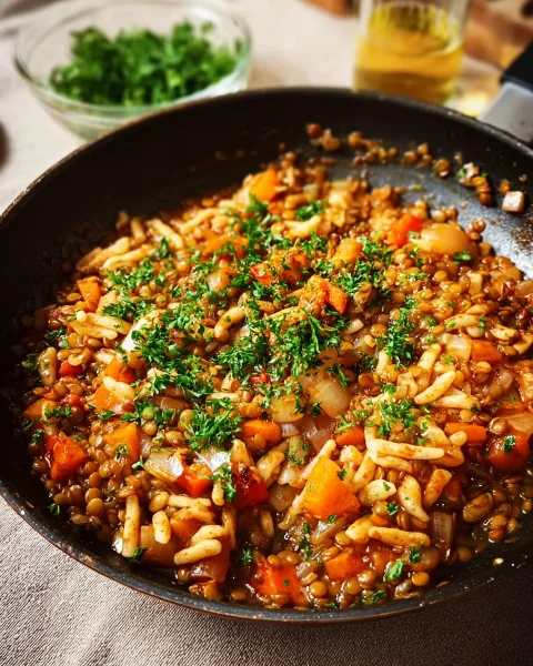 Schnelle Spätzle-Linsen-Pfanne: Dein Feierabend-Gericht
