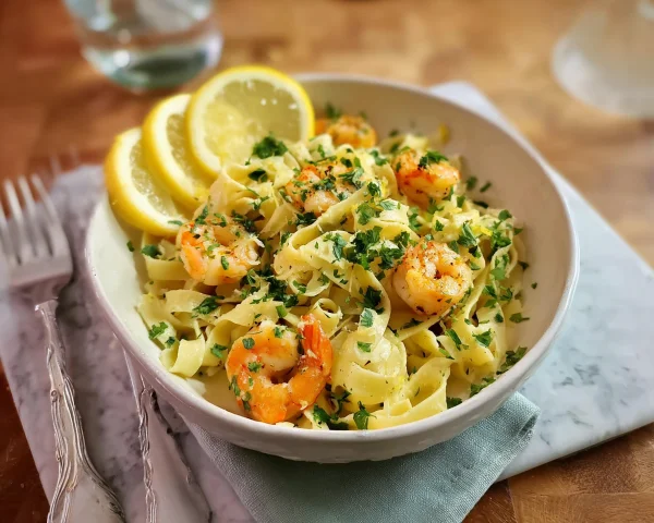 Tagliatelle mit Garnelen & Zitrone: Schnelles 15-Minuten-Rezept