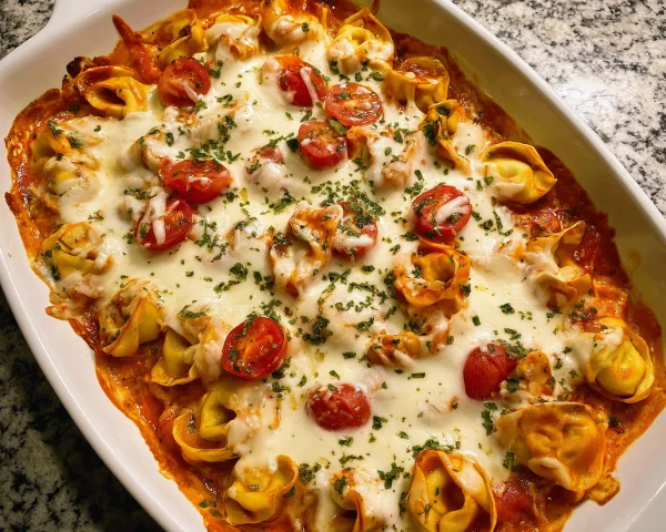Tortellini Auflauf mit Tomate & Mozzarella: Schnell & Lecker